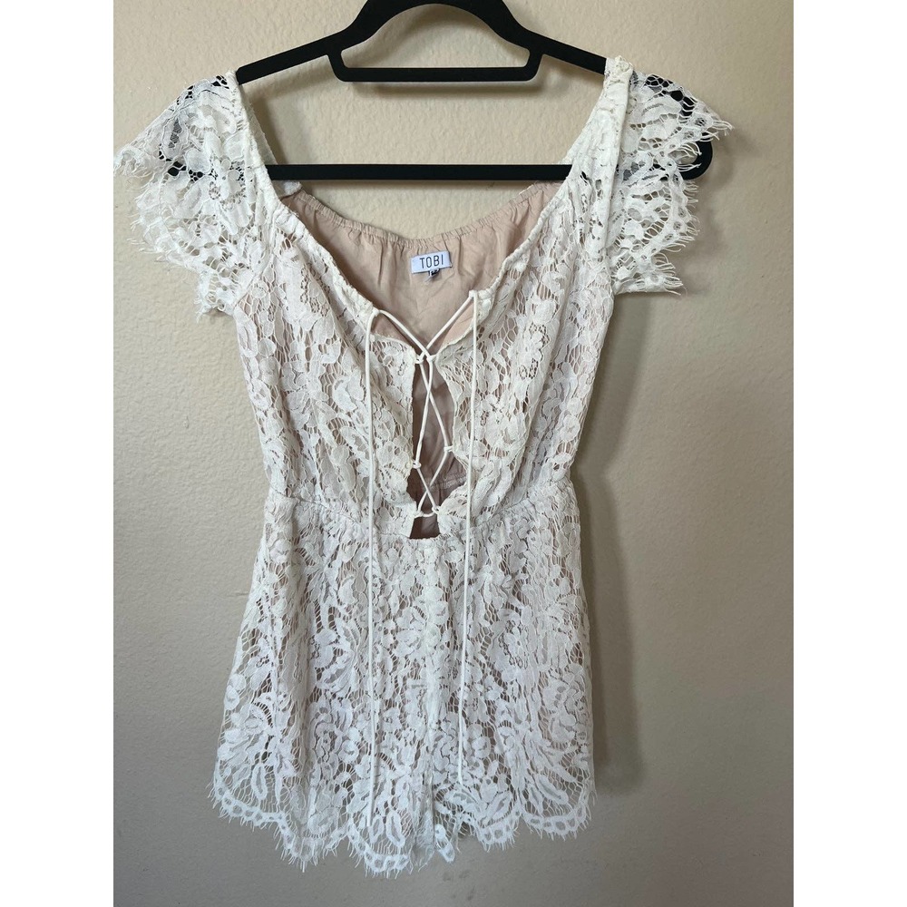 Tobi lace up romper